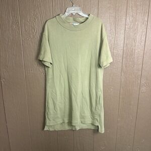 Free People Beach Cowl Neck 100% Cotton Dress Pockets Natural Fibers‎ SS Knit